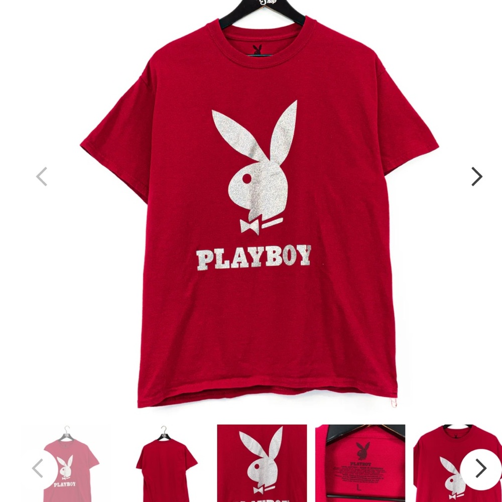 Vintage Playboy Red Graphic T-Shirt
